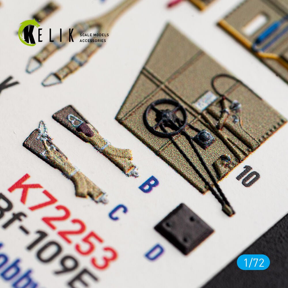Bf-109 E - interior 3D decals for Special Hobby / Eduard