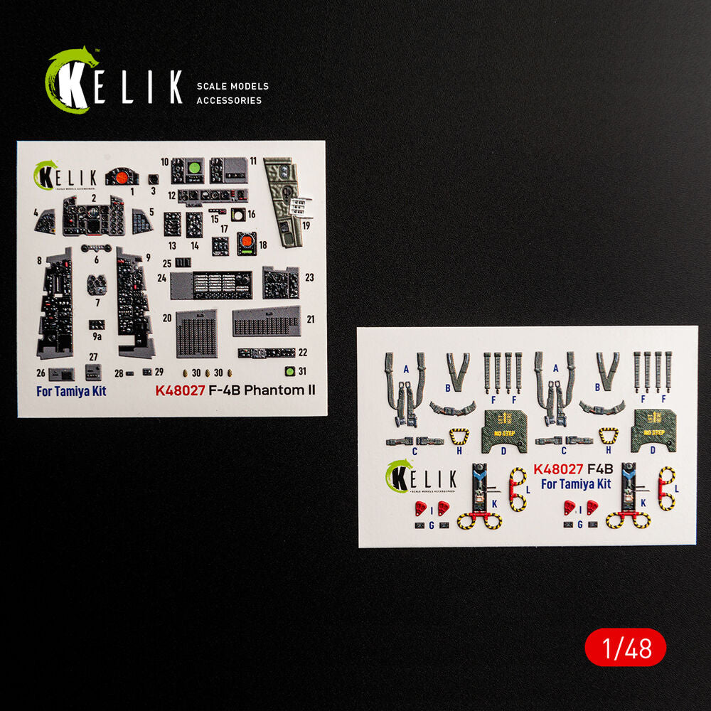 F-4B interior 3D decals for Tamiya kit