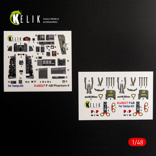 F-4B interior 3D decals for Tamiya kit