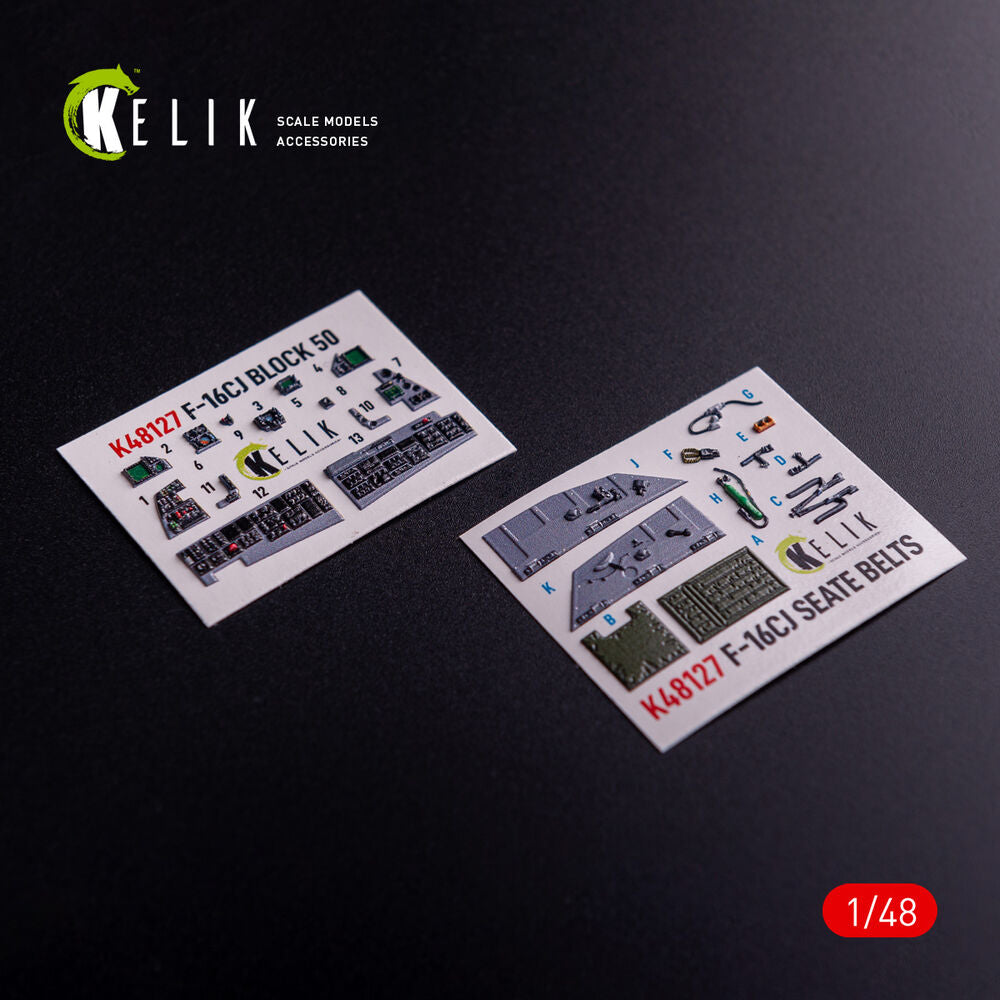 F-16CJ - interior 3D decals for Tamiya kit