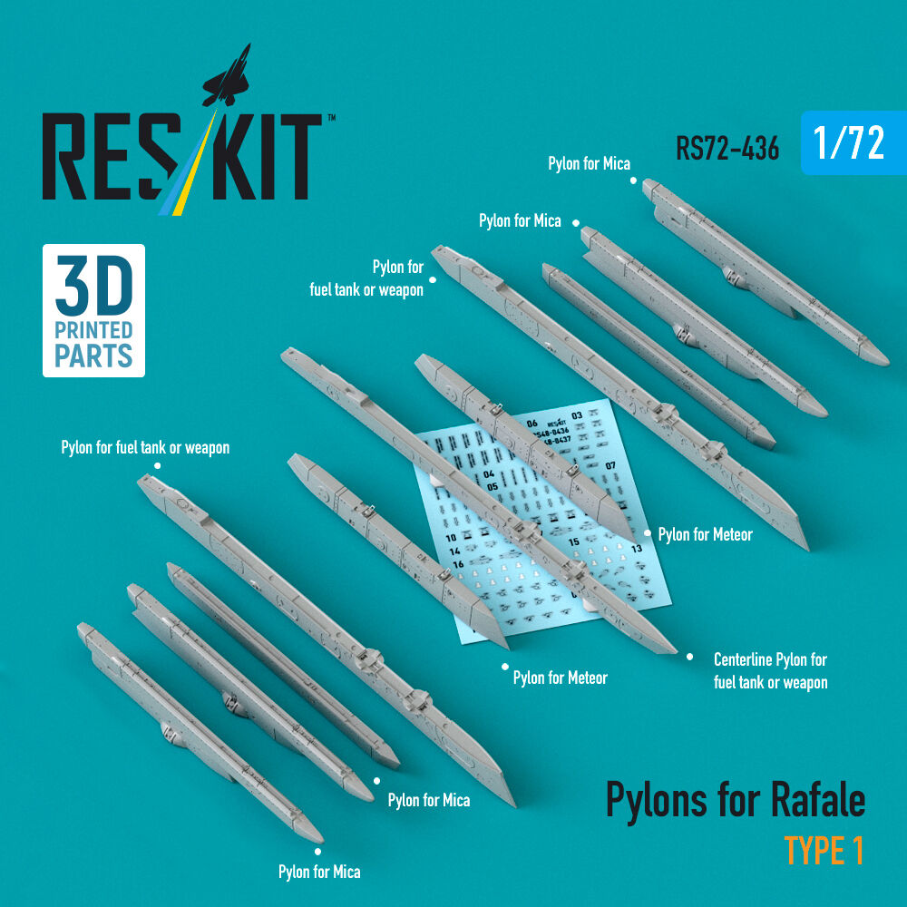 Pylons for Rafale type 1 (3D Printed)