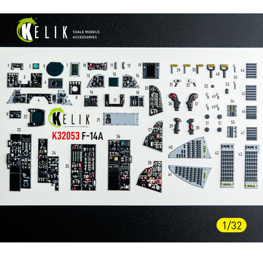 F-14A - interior 3D decals for Tamiya kit