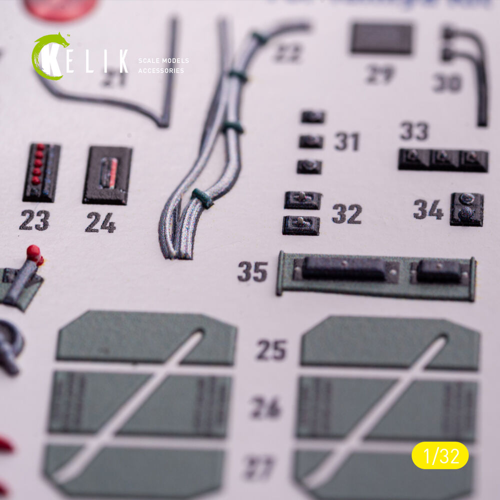 Spitfire Mk VIII - interior 3D decals for Tamiya kit