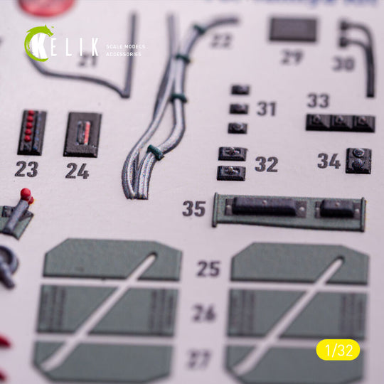 Spitfire Mk VIII - interior 3D decals for Tamiya kit