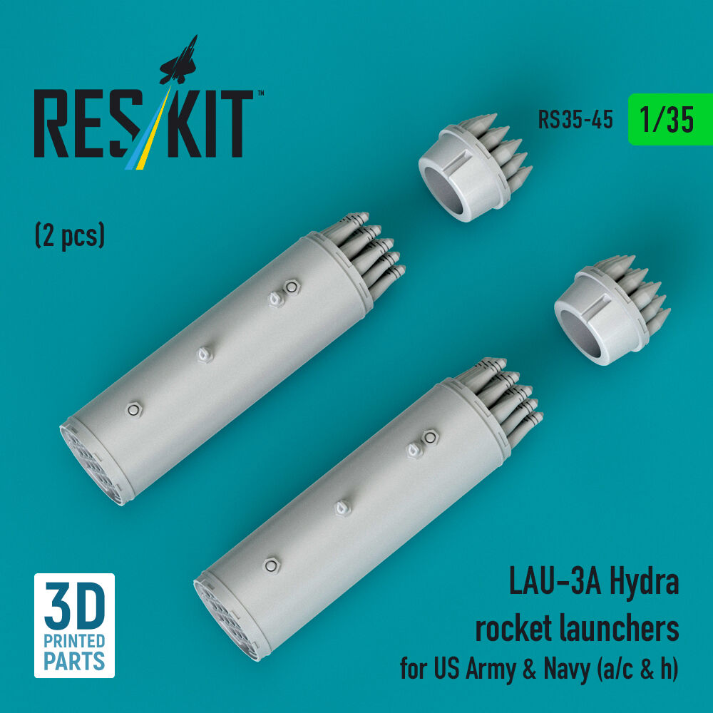 LAU-3A Hydra rocket launchers for US Army & Navy (a/c & h) (2pcs) (3D Printed)