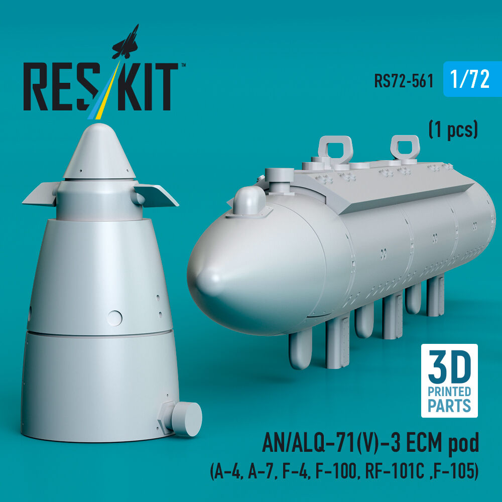 AN/ALQ-71(V)-3 ECM pod (1pcs) (A-4, A-7, F-4, F-100, RF-101C ,F-105) (3D Printed)