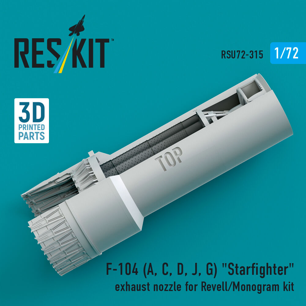 F-104 (A, C, D, J, G) Starfighter exhaust nozzle for Revell/Monogram kit (3D Printed)
