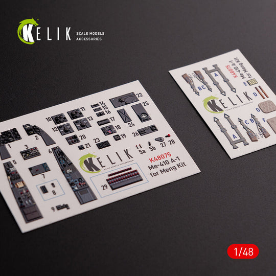 Messerschmitt Me-410 A1 interior 3D decals for Meng Model kit