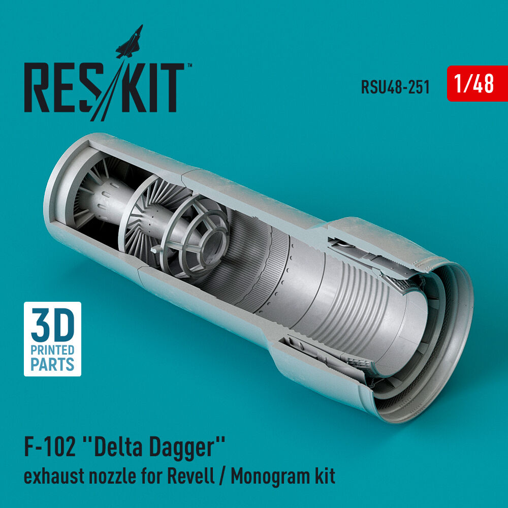 F-102 Delta Dagger exhaust nozzle for Revell / Monogram kit (3D Printed)