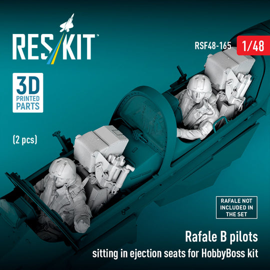 Rafale B pilots sitting in ejection seats for HobbyBoss kit (2 pcs) (3D Printed)