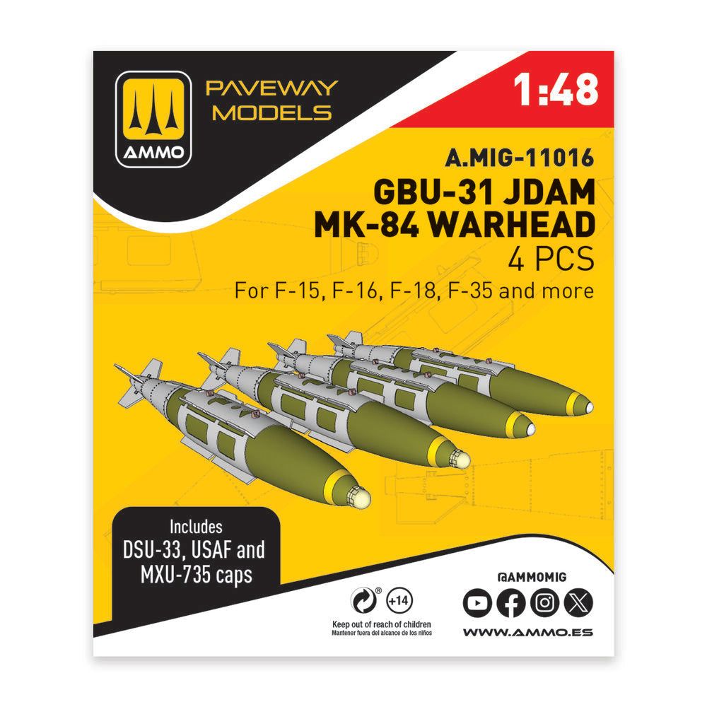 GBU-31 JDAM, Mk-84 Warhead (4 pcs)