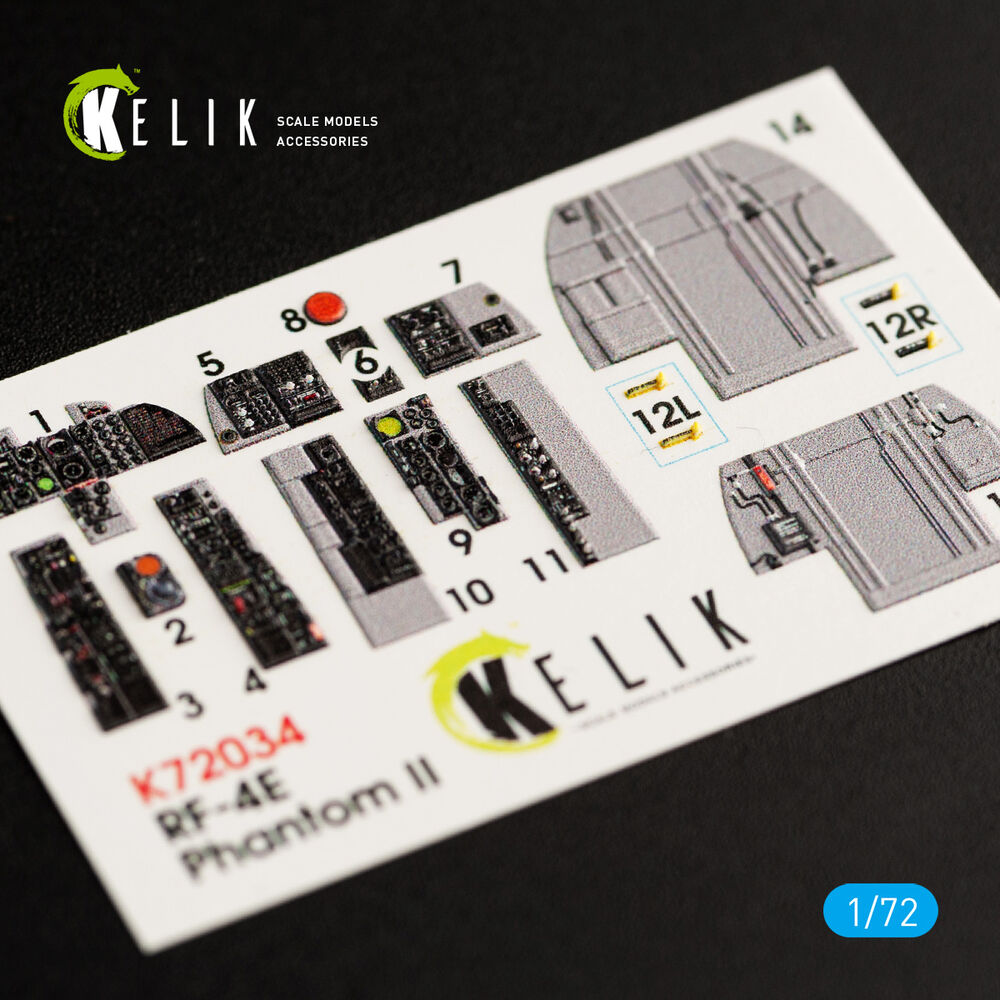RF-4E Phantom II interior 3D decals for Hasegawa kit