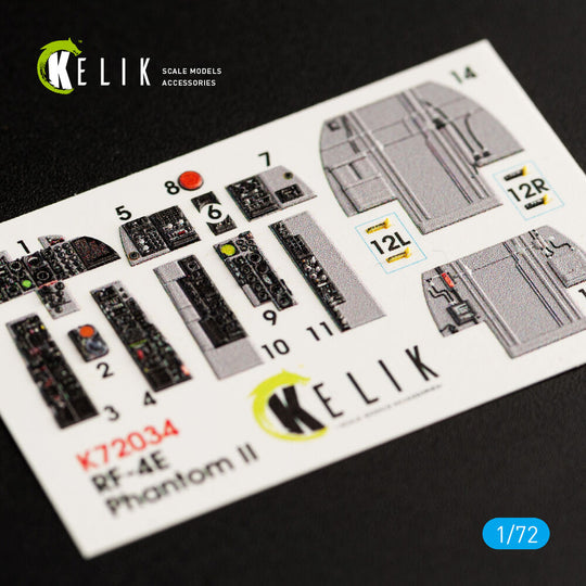 RF-4E Phantom II interior 3D decals for Hasegawa kit