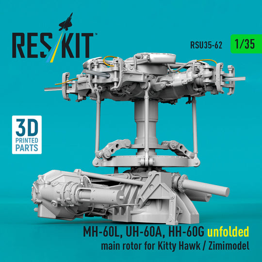 MH-60L, UH-60A, HH-60G unfolded main rotor for Kitty Hawk / Zimimodel (3D Printed)