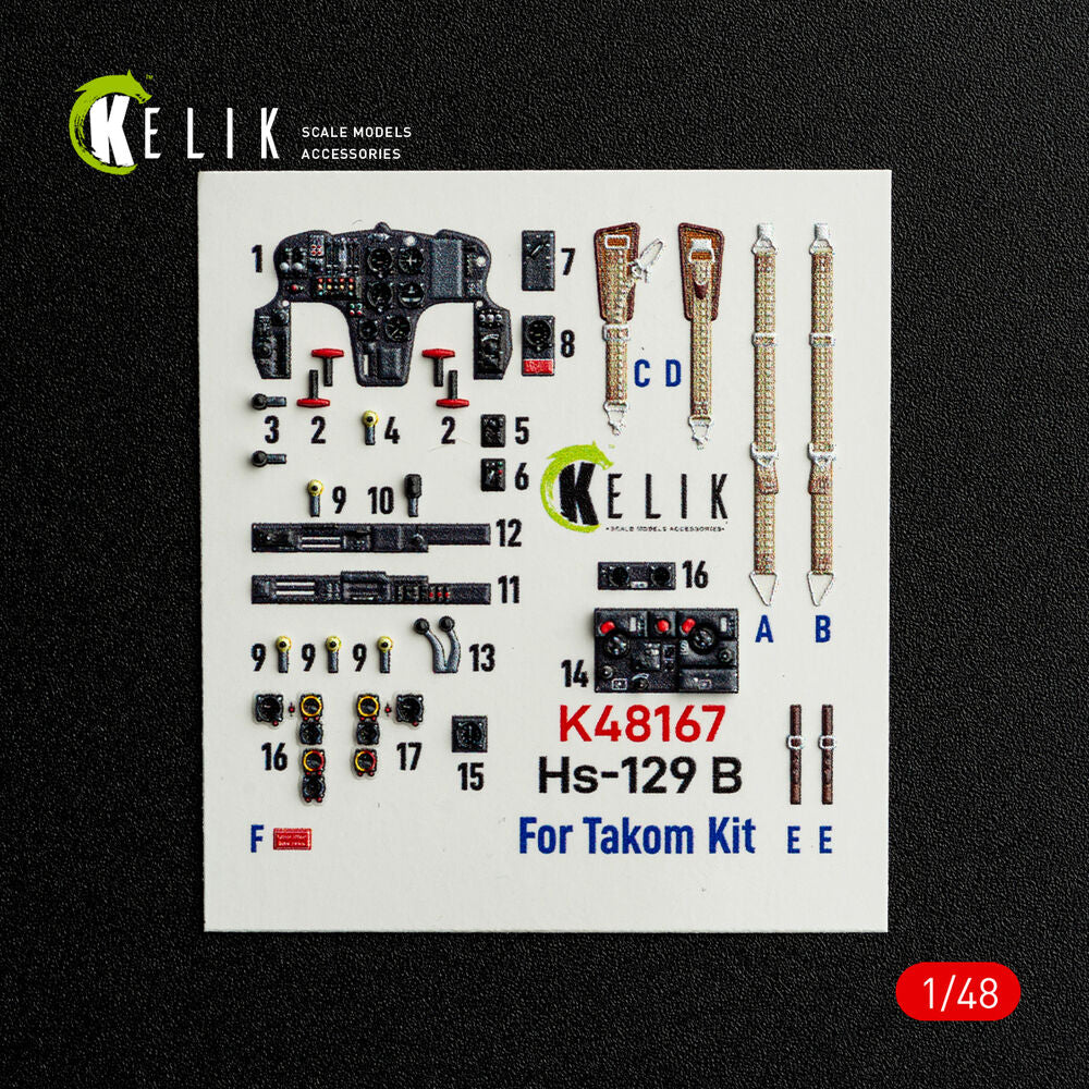 Hs-129 B - interior 3D decals for Takom kit