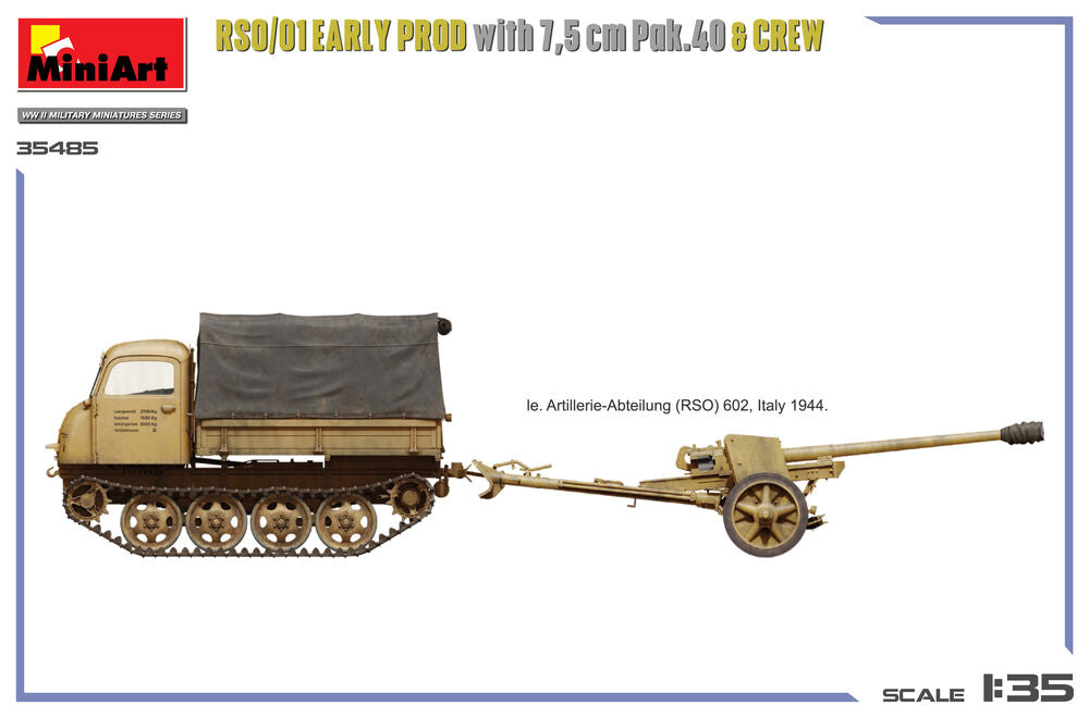 RSO/01 Early Prod. with 7,5 cm Pak.40 & Crew