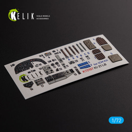 KI-21 interior 3D decals for ICM kit