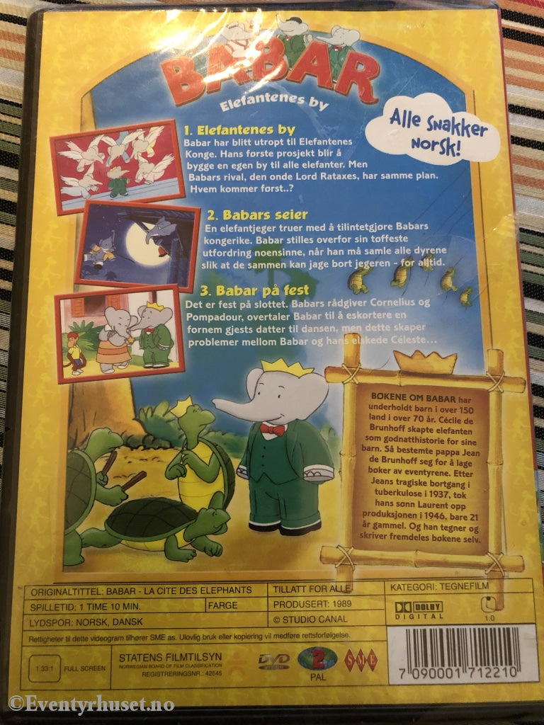 Babar. Elefantenes By. 1989. Dvd. Ny I Plast! Dvd