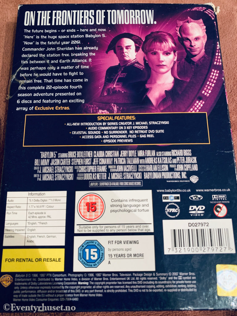 Babylon 5: The Complete Fourth Season (1997). DVD samleboks.