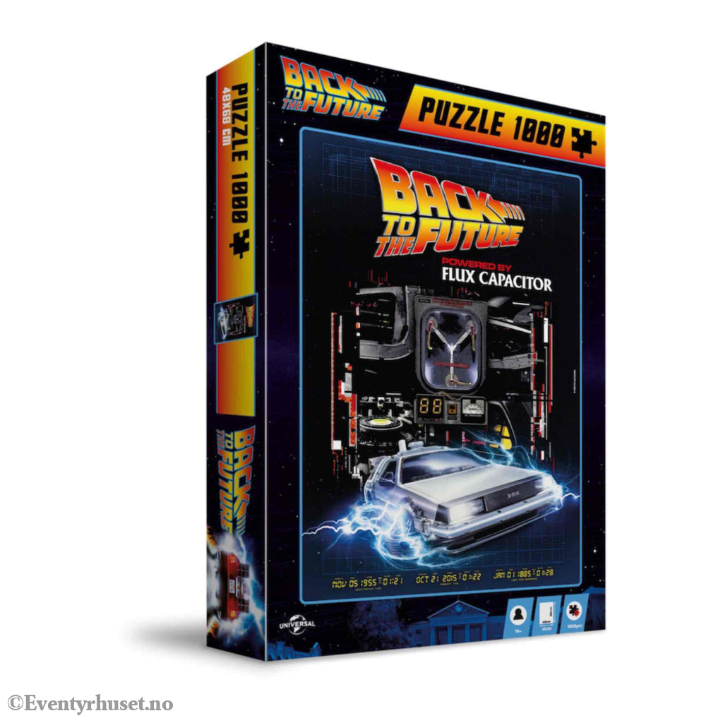 Back to the Future 1000-piece puzzle Powered by Flux Capacitor. Mint In Sealed Box (MISB)! Puslespill