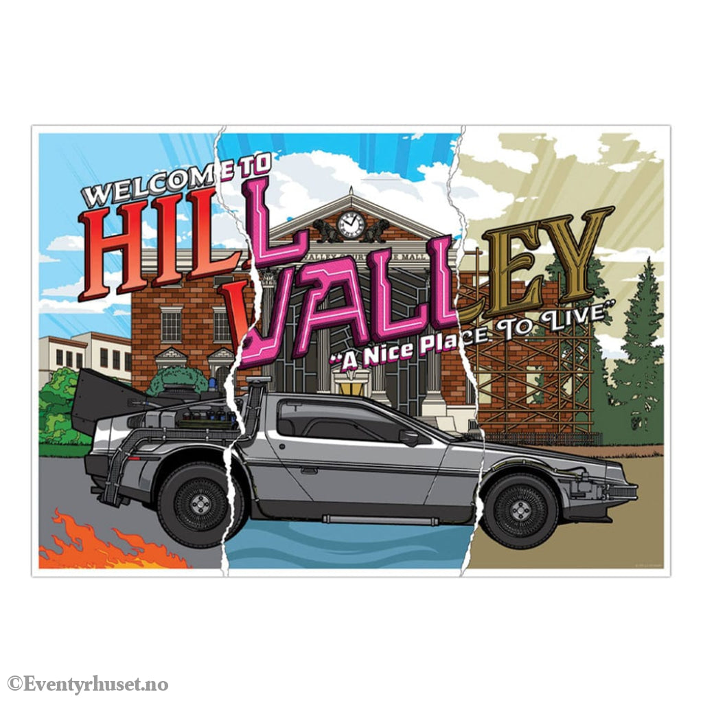 Back To The Future Art Print Hill Valley 40th Anniversary Limited Edition 42 x 30 cm Home & Gifts