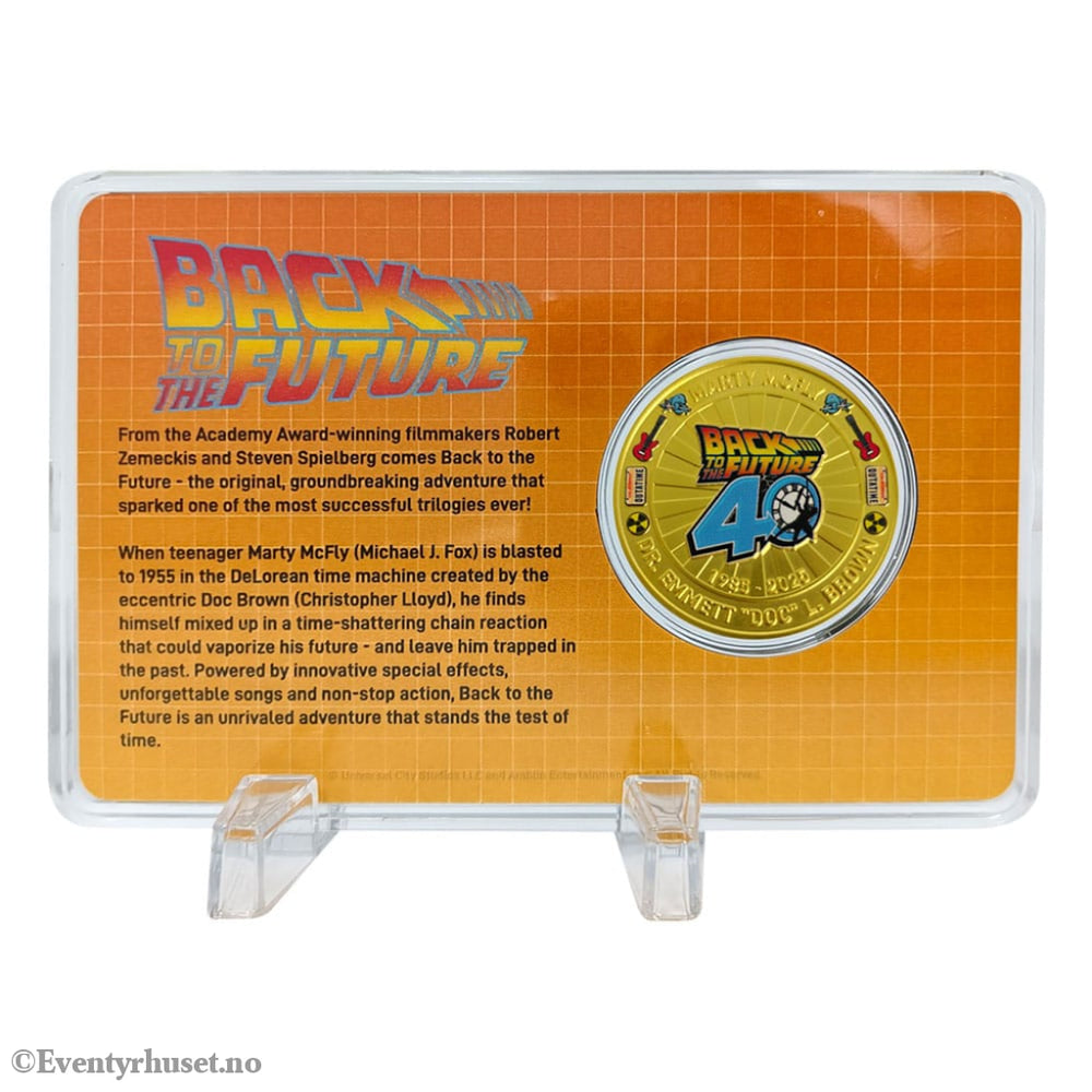 Back To The Future Collectable Coin 40th Anniversary Limited Edition Collectibles