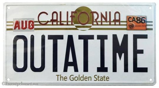 Back To The Future Metal Sign ´Outatime´ DeLorean License Plate Home & Gifts