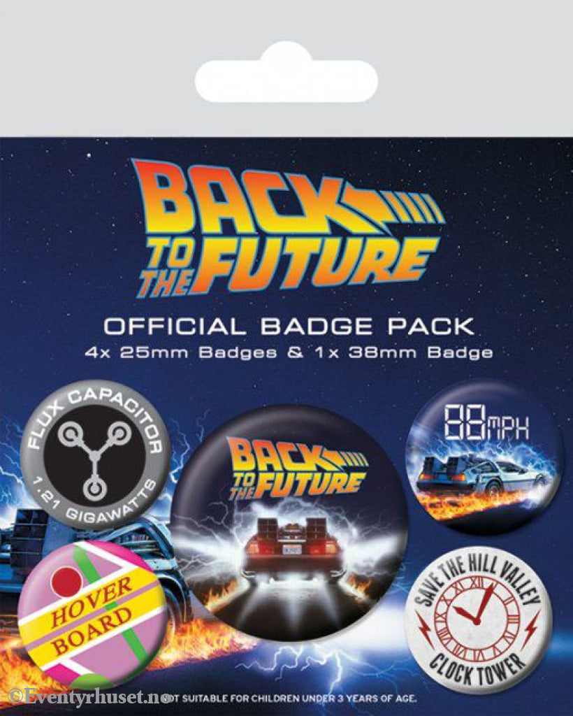 Back to the Future Pin-Back Buttons 5-Pack DeLorean Fashion & Accessories