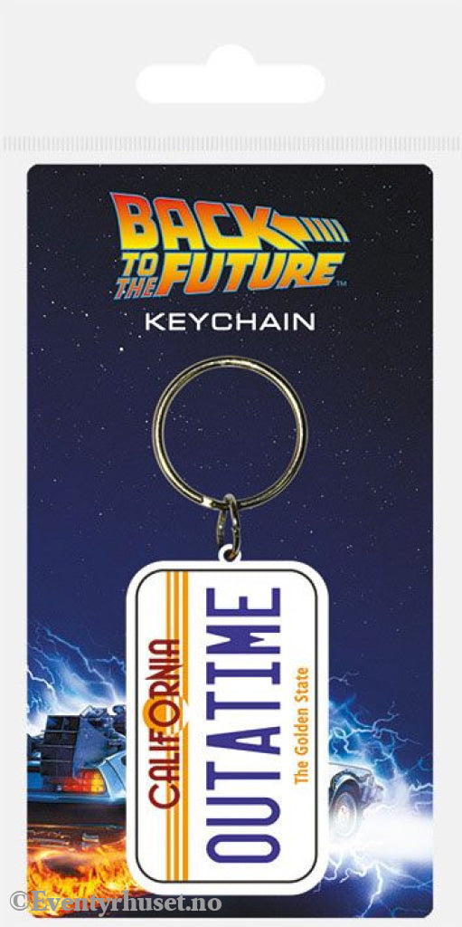 Back to the Future Rubber Keychain License Plate 6 cm Fashion & Accessories