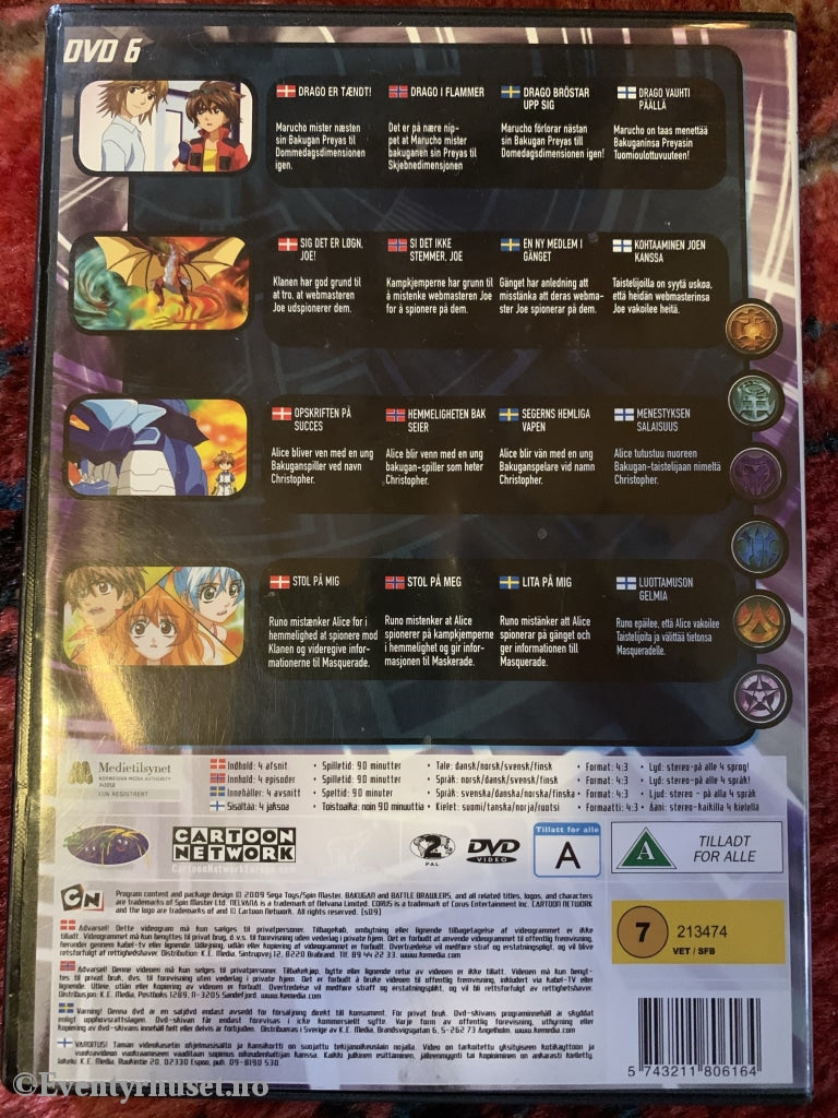 Bakugan 6. Dvd. Dvd