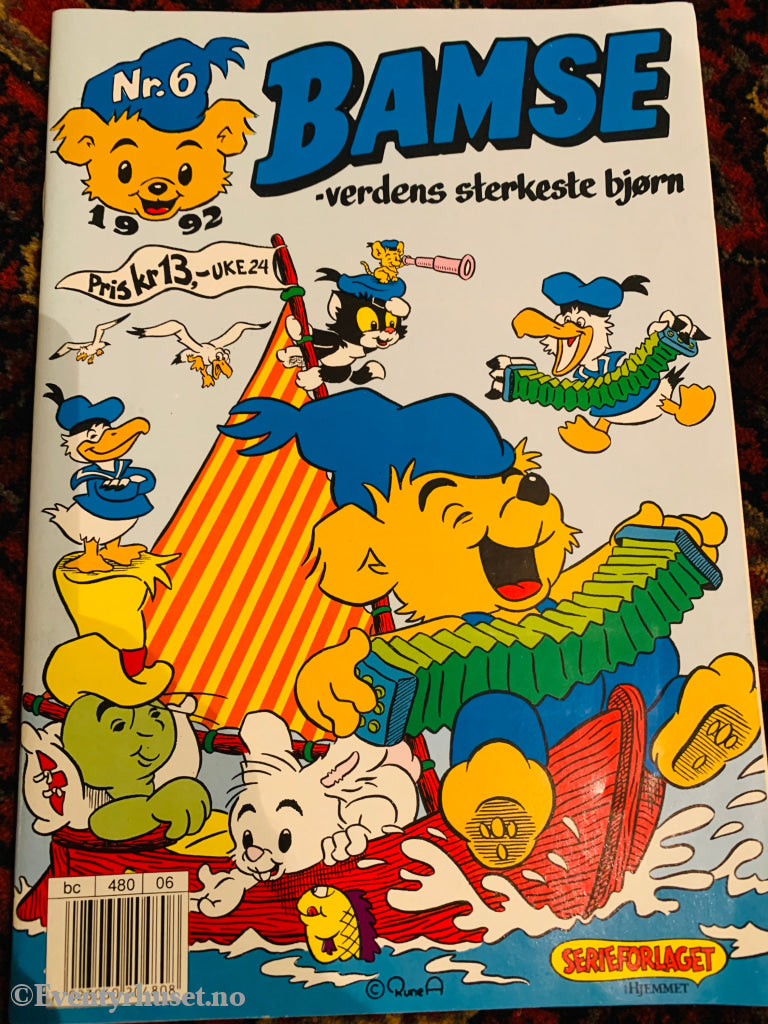 Bamse. 1992/06. Tegneserieblad