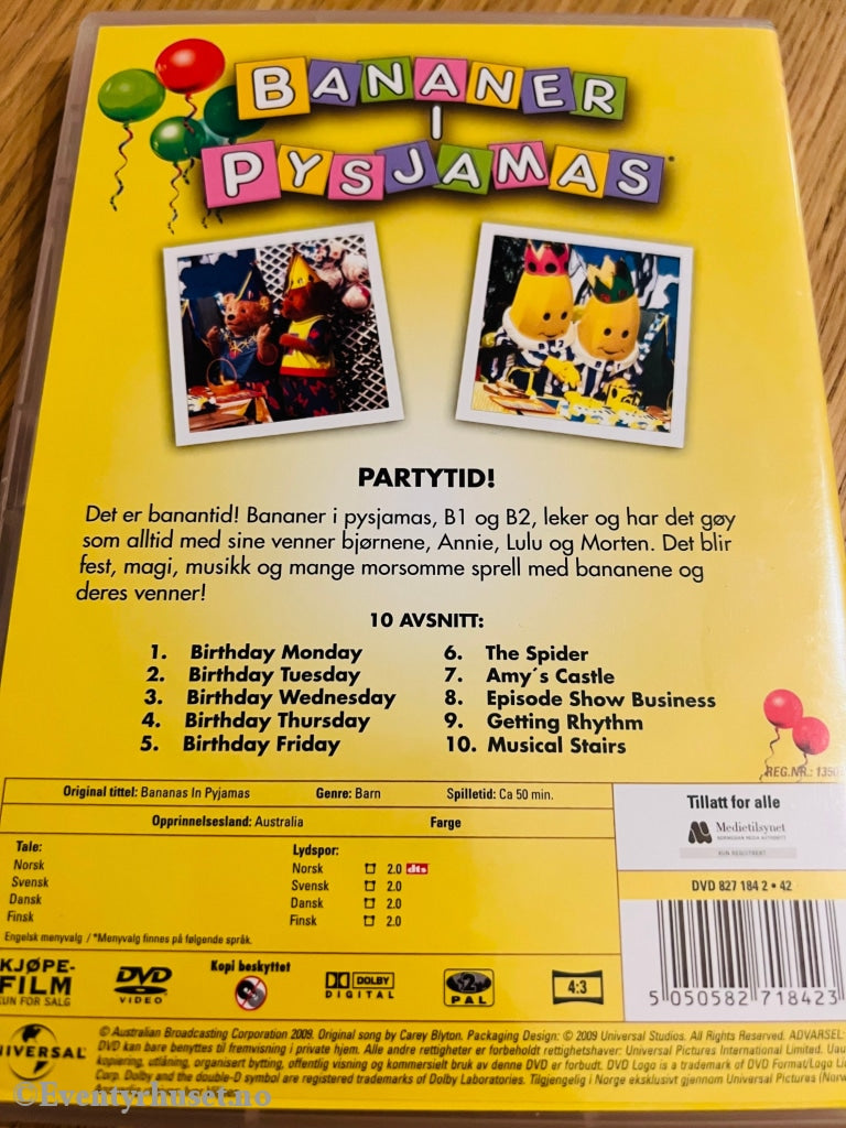 Bananer I Pysjamas. Vol. 03. Partytid! Dvd. Dvd