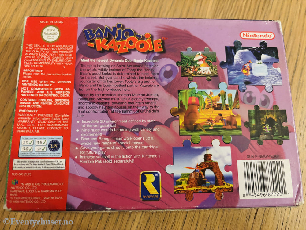 Banjo-Kazooie . Nintendo 64.