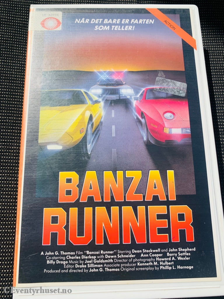 Banzai Runner. 1986. Vhs Big Box.