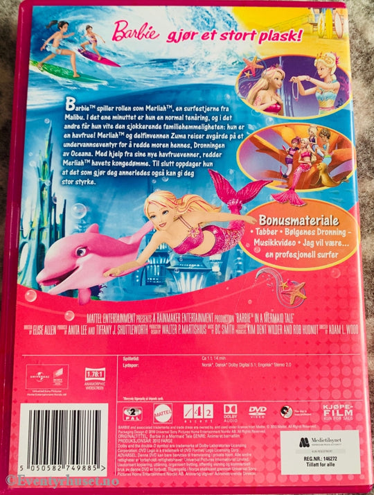 Barbie. 2009. Barbie I Et Havfrueeventyr. Dvd. Dvd