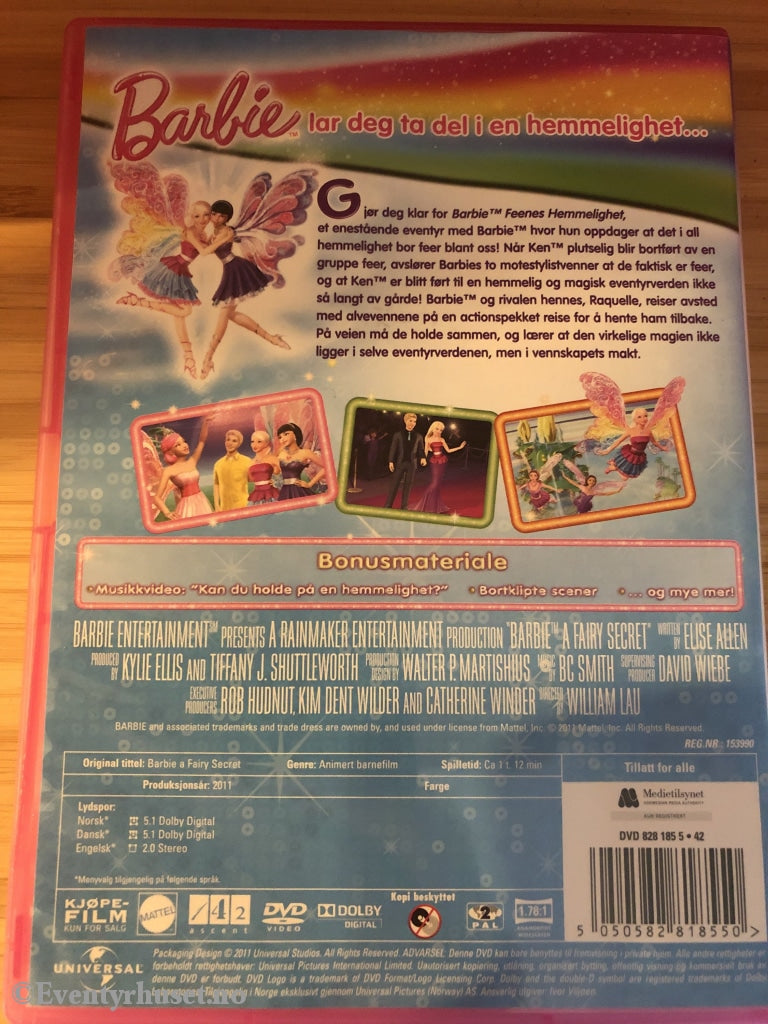 Barbie. 2011. Feenes Hemmelighet. Dvd. Dvd