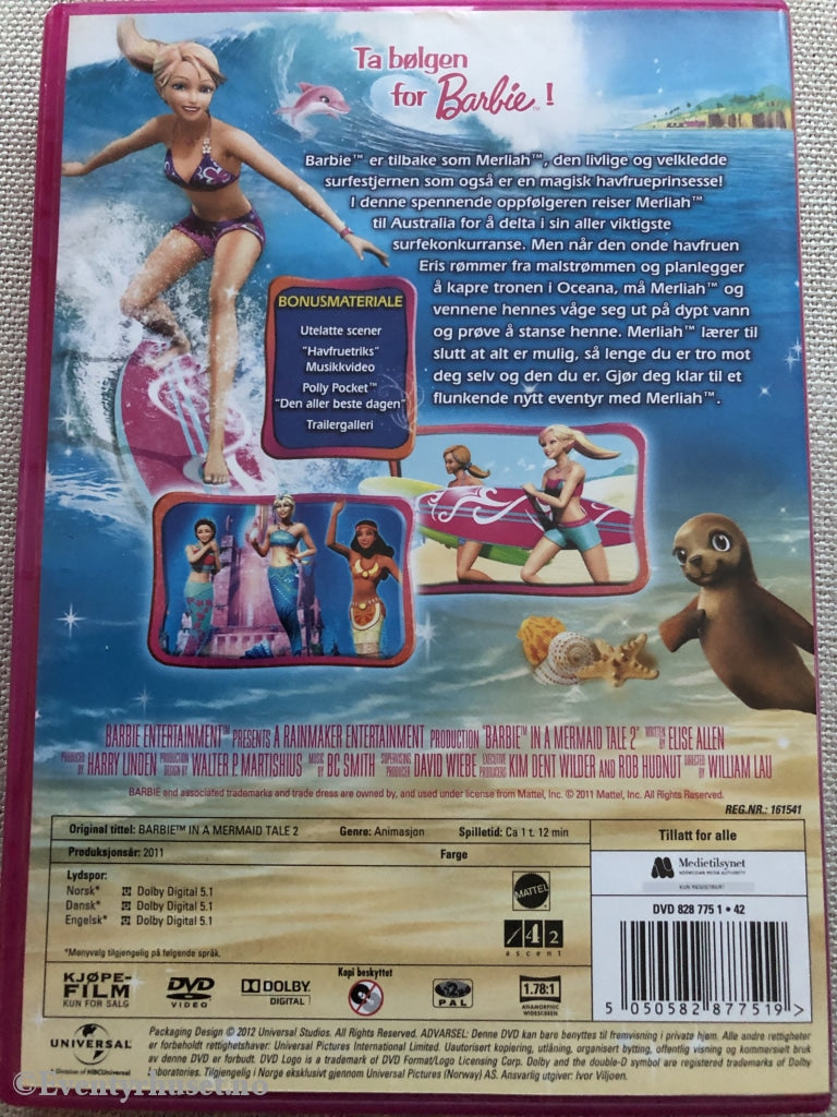 Barbie. 2011. Barbie I Et Havfrueeventyr 2. Dvd. Dvd