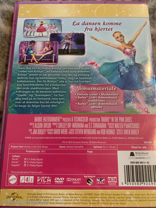 Barbie. 2012. Barbie Og De Rosa Ballettskoene. Dvd. Dvd