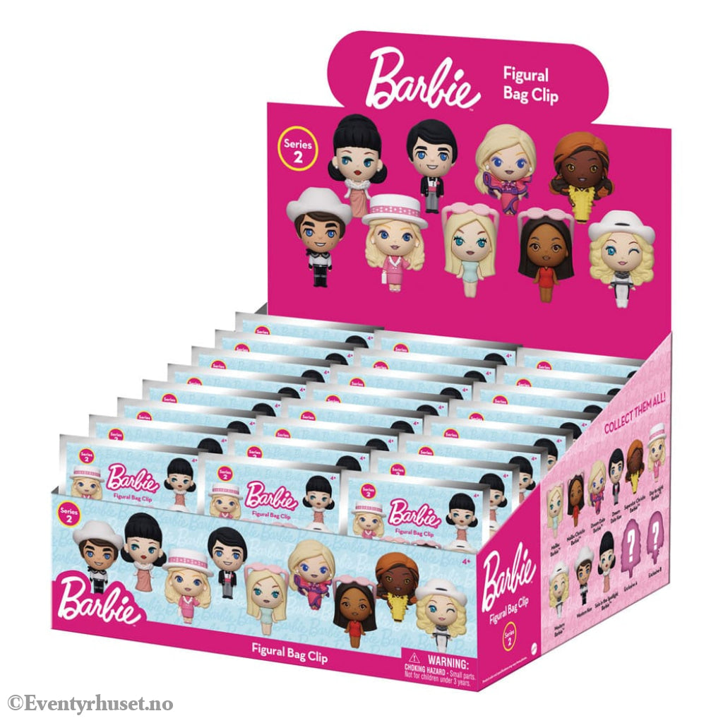 Barbie 3D Foam Bag Clips Series 2 Display (24) Fashion & Accessories