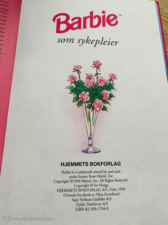 Barbie Bokklubben. Som Sykepleier. Fortelling