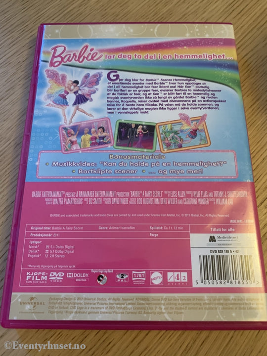 Barbie Klassiker 17. 2011. Feenes Hemmelighet. Dvd. Dvd