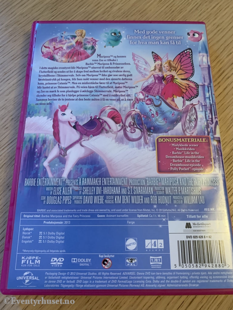 Barbie - Mariposa Og Prinsessefeen. Dvd. Dvd