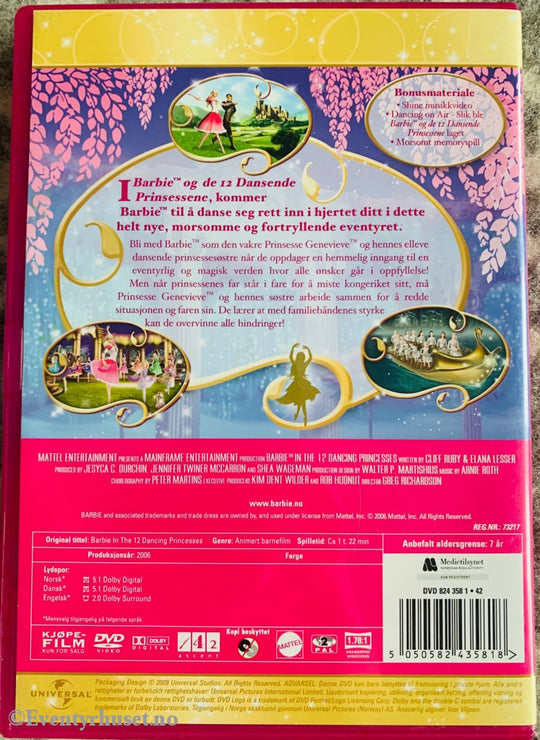 Barbie Og De 12 Dansende Prinsessene. 2006. Dvd. Dvd