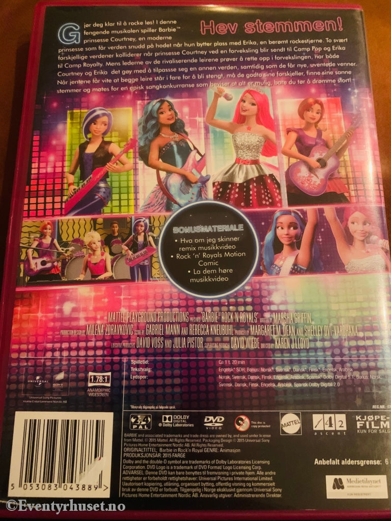 Barbie - Rock N Royals. Dvd. Dvd