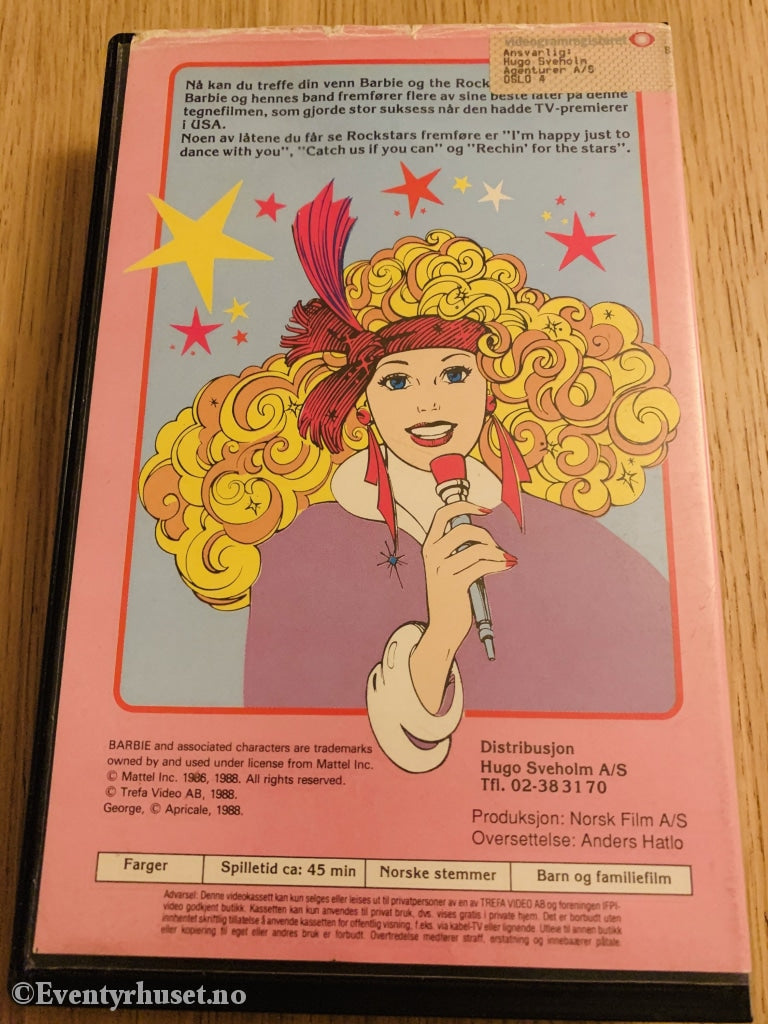Barbie & The Rock Stars. 1988. Vhs Big Box.