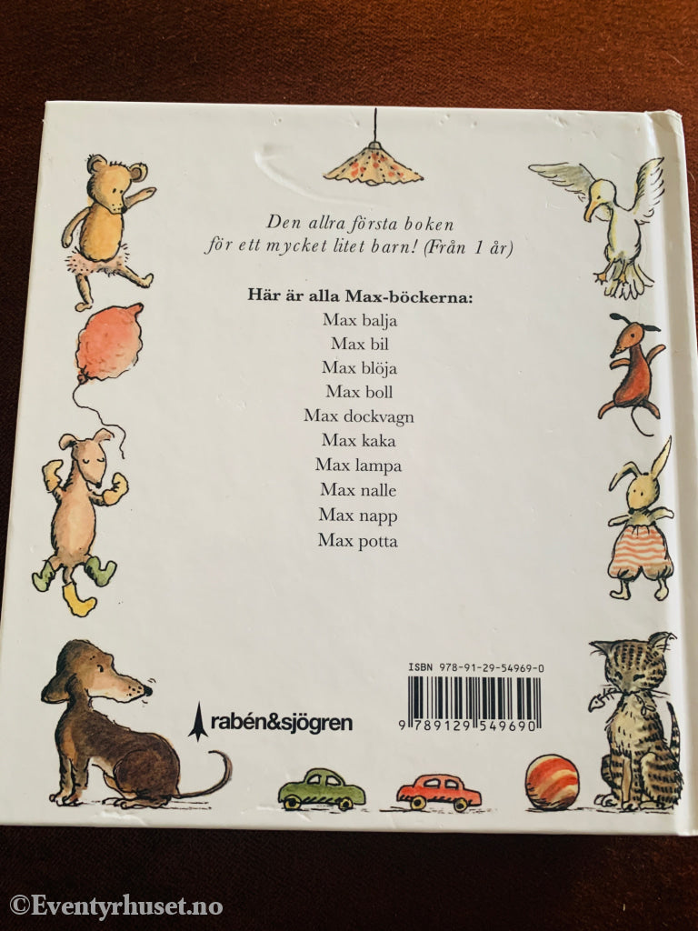 Barbro Lindgren og Eva Eriksson. Max nalle. 1982. Bok.