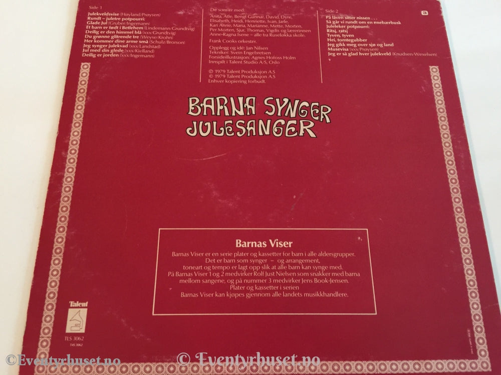 Barna Synger Julesanger. 1979. Lp. Lp Plate
