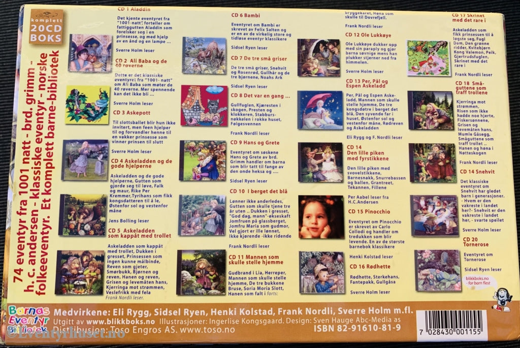 Barnas Eventyrbibliotek. Komplett 20-Cd-Boks! Lydbok
