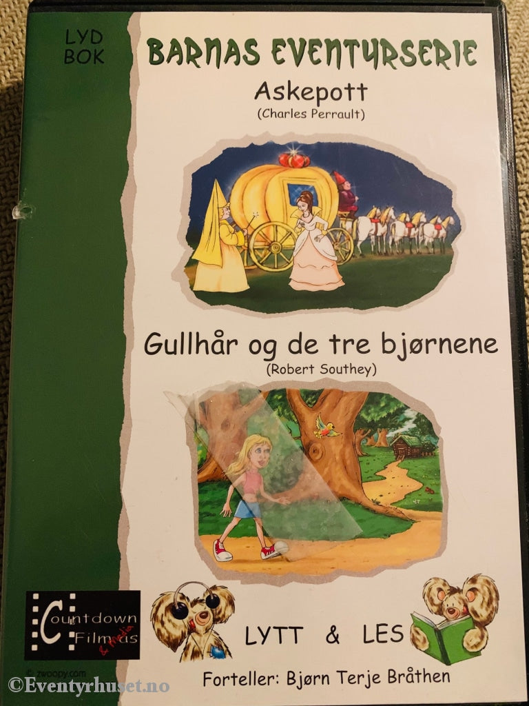 Barnas Eventyrserie - Askepott / Gullhår Og De Tre Bjørnene. 2005. Cd+Bok. Lytt Les! Cd