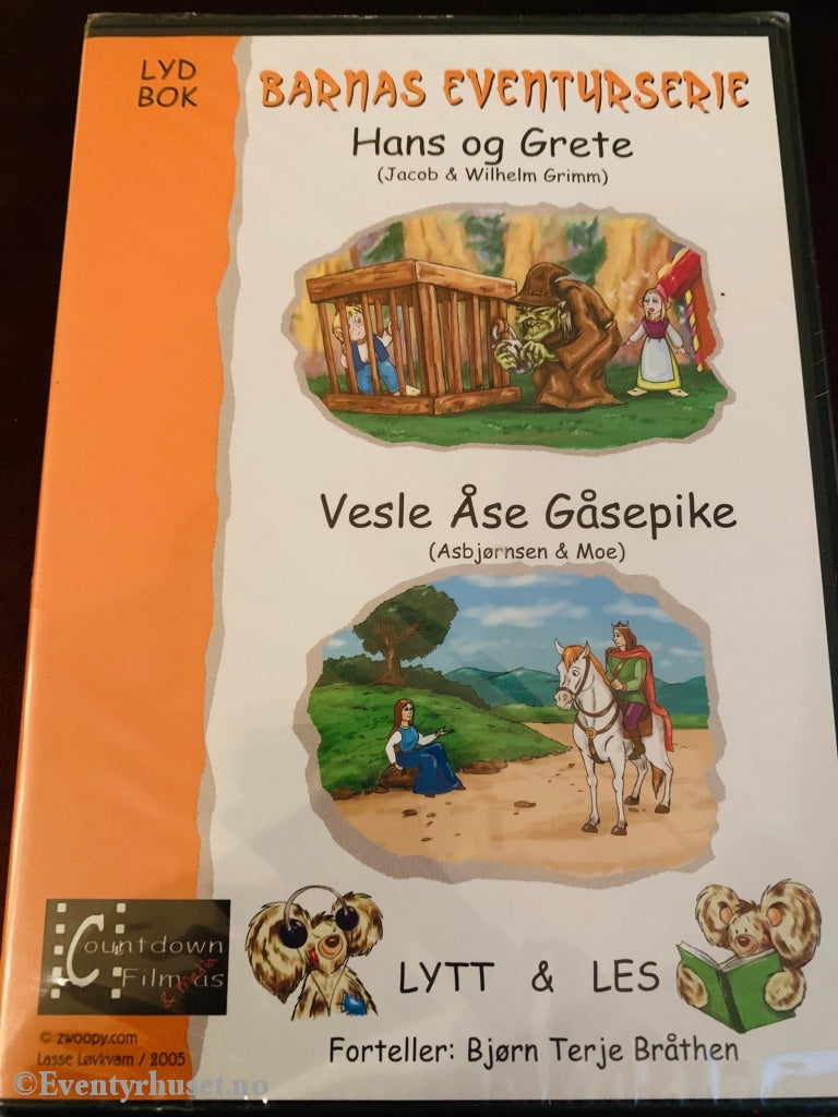 Barnas Eventyrserie - Hans Og Grete / Vesle Åse Gåsepike (Asbjørnsen & Moe). Cd+Bok. Lytt Les! Ny I